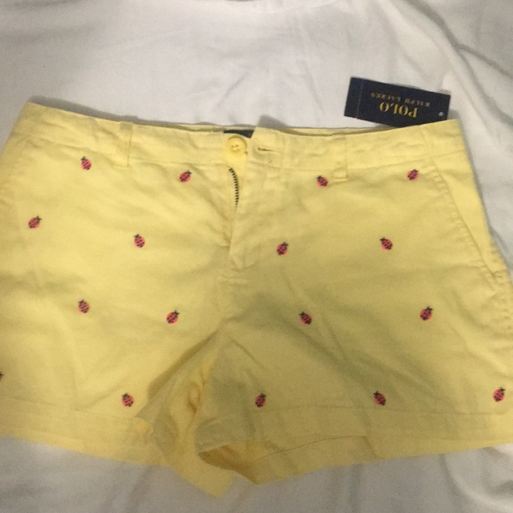 Ralph Lauren polo Ladybug yellow shorts